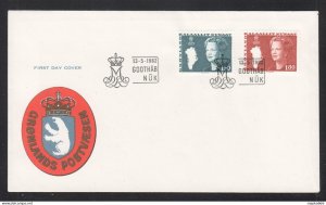 Gr078 1982 Greenland Grönland Margrethe Ii Michel #134-5 Fdc Envelope