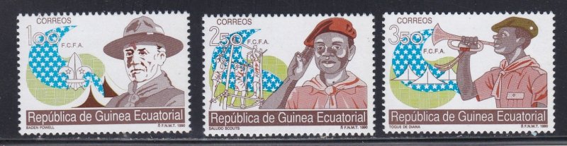 Equatorial Guinea #  140-142, Scouting, NH, 1/2 Cat.