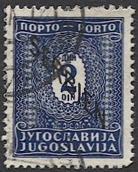 SERBIA  German Occupation 1941 Sc 2NJ3 Used 2d Postage Due VF, cv $40