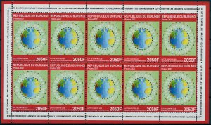 Burundi 2021 MNH Medical Stamps Fight Against Corona Variants 2050F 10v M/S III