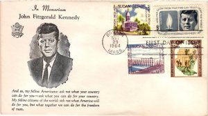 #1246 John F. Kennedy FOREIGN COMBO = Unknown Cachet