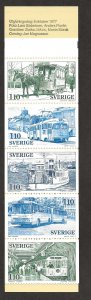 SWEDEN SC# 1224a COMP BKLT/5  VF/MNH 1977