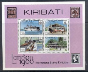 Kiribati 1980 London '80 Stamp Ex MS MUH