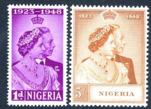 NIGERIA-1948 Royal Silver Wedding Set Sg 62-63 UNMOUNTED MINT V17446