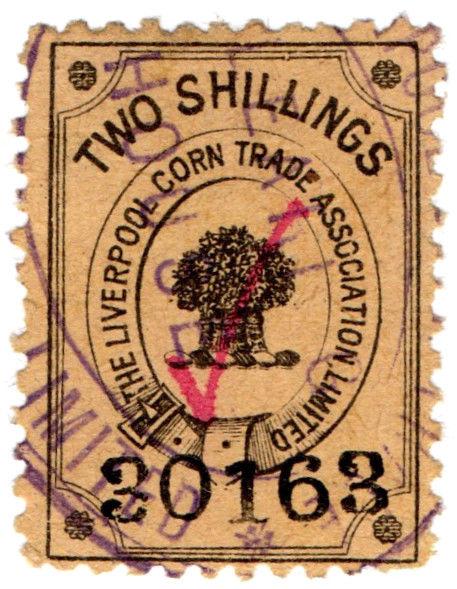 (I.B) Liverpool Corn Trade Association : Fee Stamp 2/-