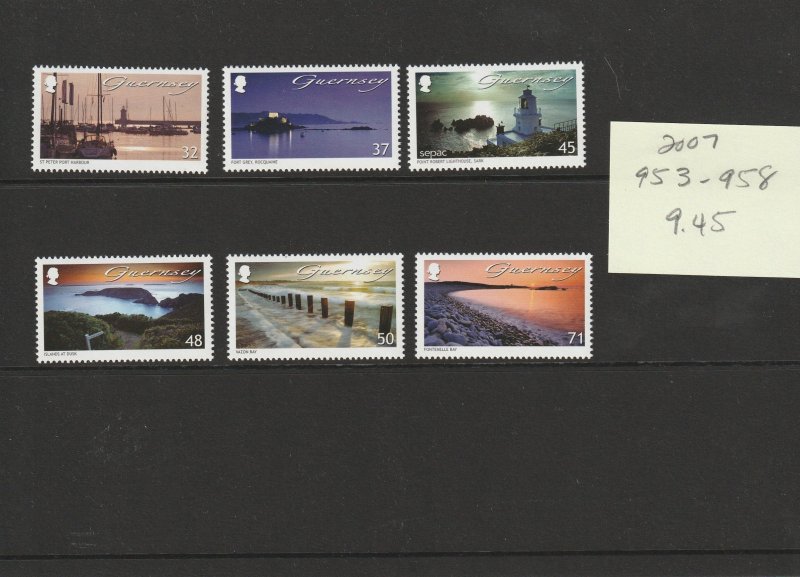 Guernsey 2007 Seaside Views, Scott No. 953-958 MNH Set