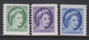 Canada, Queen Elizabeth II Coils (SC# 345-348) MNH