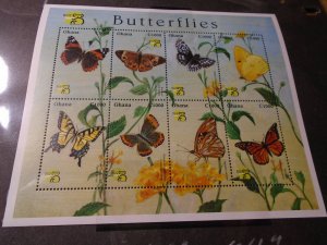 Ghana  #  2098a-h   MNH  Butterflies