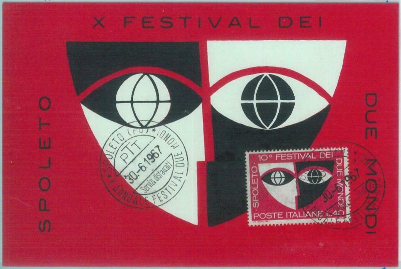 83572 -  ITALY - Postal History -  MAXIMUM CARD 1967 -  ART Festival