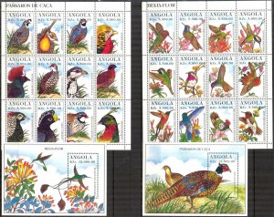 Angola 1996 Birds Mi. 1032/55 Bl. 25/6  MNH