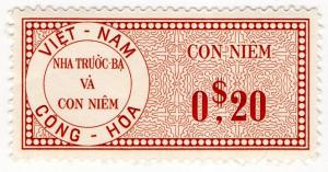 (I.B) Vietnam Revenue : Duty Stamp 20c