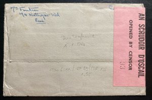 1939 Dun Laogha Ireland Censored War Time Airmail Cover to Pretoria South Africa