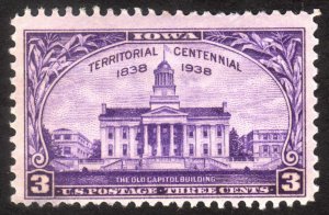 1938, US 3c, Old Capitol, MH, thin, Sc 838