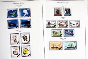 COLOR PRINTED CHRISTMAS ISLAND 1958-2010 STAMP ALBUM PAGES (94 illustr. pages)