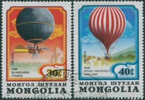 Mongolia 1982 SG1495-1496 Balloon Flights (2) CTO