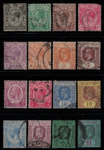 Straits Settlements #179-81,3-92,4,8-9  CV $22.10  (#183 round corner)