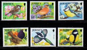 Jersey Sc 1259-64 2007 Garden Birds stamp set mint NH