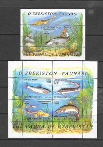 FISH - UZBEKISTAN #451-52 MNH