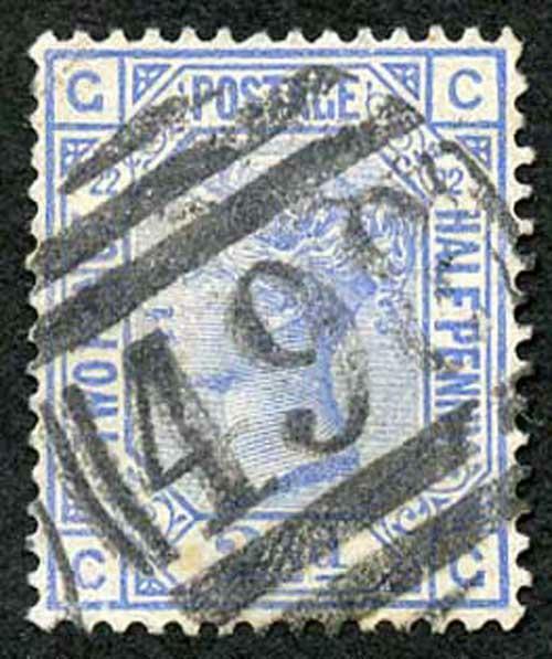 SG157 2 1/2d Blue Plate 22