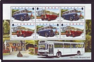 Jersey Sc 837a 1995 31p & 37p Buse stamps in a booklet pane mint NH