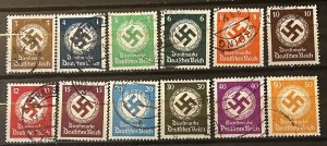 Germany #O80-O91 Used Set- SCV=$31.15*