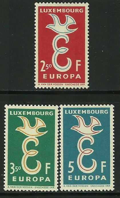 Luxembourg # 341-3, Mint Never Hinge