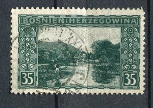 BOSNIA; 1906 early Pictorial issue fine used hinged 35h. value