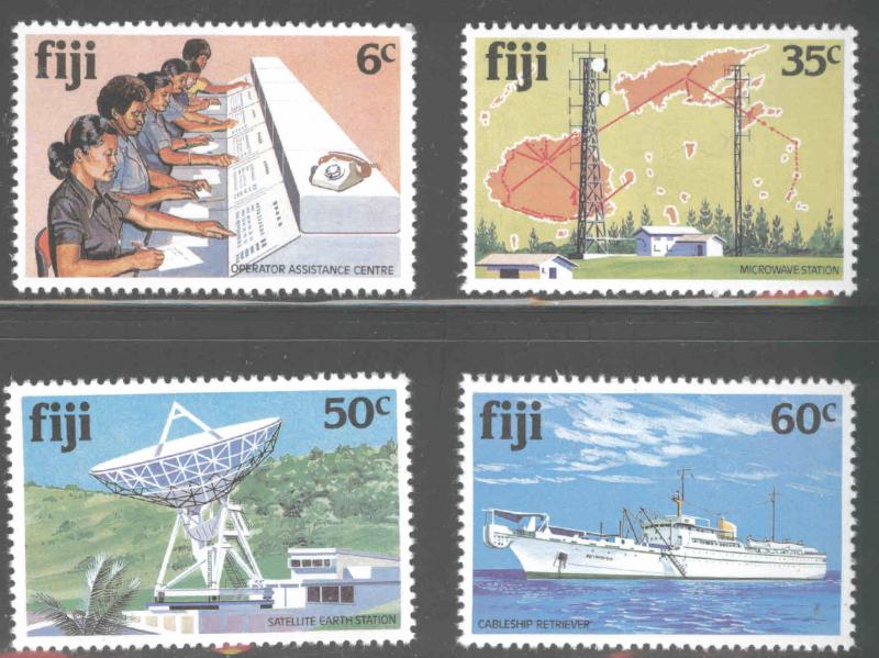 FIJI Scott 445-448 MNH** telecommunications set