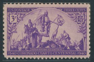 US 898 3 c Coronado Expedition, 400th Anniv. Issue, Mint XF