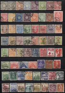 JAPAN  1899-1952 - 127 Different Used Stamps, F-VF