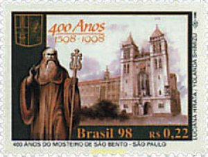 81732 MNH BRASIL 1998 400 ANIVERSARIO DEL MONASTERIO DE SAN BENITO EN SAN PAULO