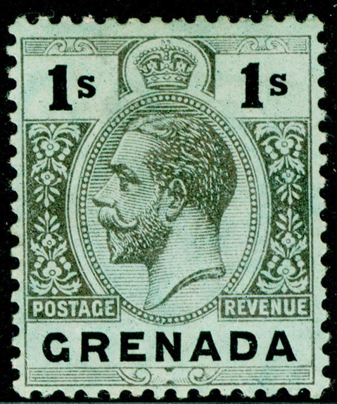 GRENADA SG98b, 1s black/green, LH MINT. Cat £32. WMK MULT CA