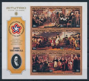 [116615] Aitutaki 1976 American Revolution Bicentennial Souvenir Sheet MNH