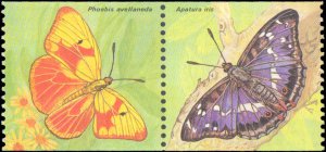 Tuvalu-Vaitupu #39-42, Complete Set(4), Pairs, 1985, Butterflies, Never Hinged