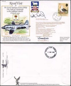 RV18c The Duke of Edinburgh to Falkland Islands Signed by Mr W.H. Fullerton (A)