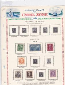 canal zone 1928-40 stamps sheet  ref 10779