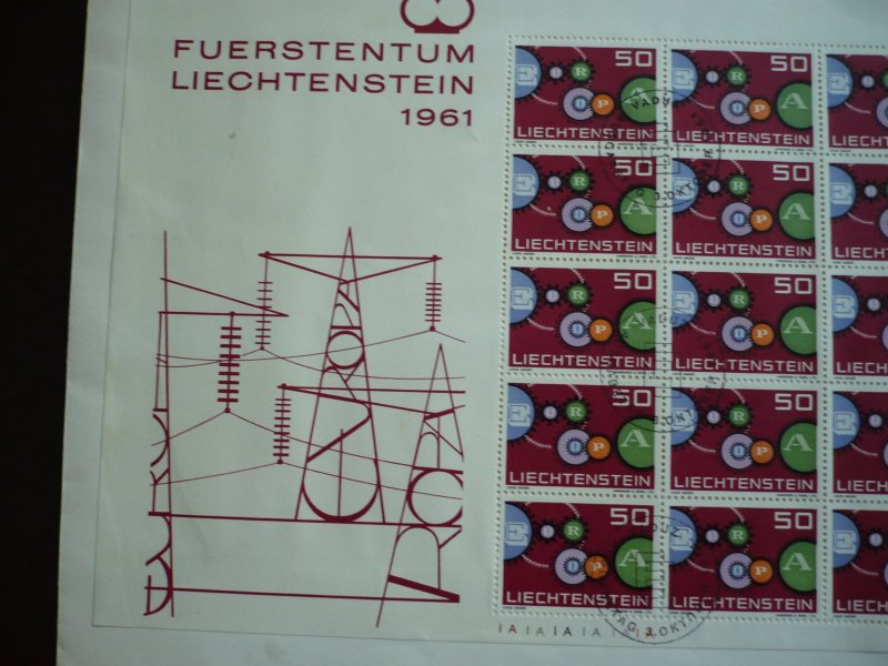 Europa 1961 - Liechtenstein- Full Sheet of 20 Stamps - Used