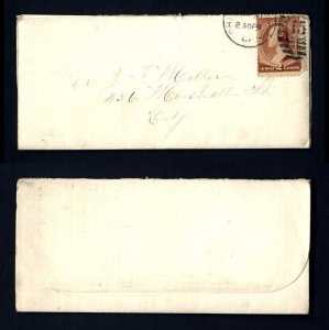 # 210 on cover from Philadelphia, PA - Philadelphia, PA with letter dated 1880s