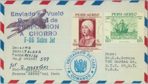 87433 - PERU - Postal History - SPECIAL  FLIGHT:  Lima - Talara SIGNED 1956