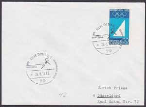 GERMANY 1972 Olympic Games cover special pmk HANDBALL......................A3309