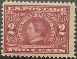 Scott #370 1909 2¢ Alaska-Yukon-Pacific William H. Seward perf. 12 MNH OG