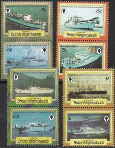 Thematic stamps BRITISH VIRGIN IS 1986 CABLE & WIRELESS 615/22 (4x2) mint