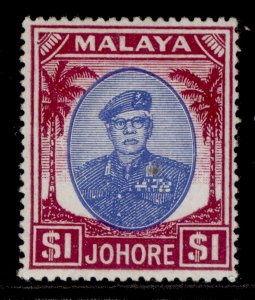 MALAYSIA - Johore GVI SG145, $1 blue & purple, LH MINT. Cat £14.