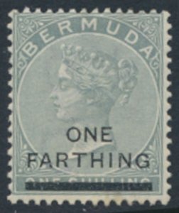 Bermuda SG 30b  SC# 18 *  MVLH surcharge on bluish grey  see details /scans