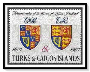 Turks & Caicos #214 Letters Patent MH