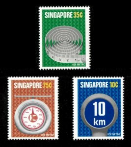 Singapore 1979 - Metric System, Measurement - Set of 3v - Scott 316-18 - MNH