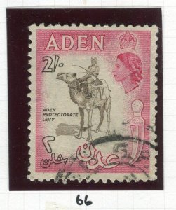 ADEN; 1953 early QEII Pictorial issue used Shade of 2s. value