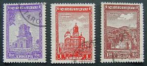 Serbia, Scott 2N31-2N33, Used