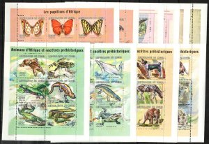 Niger Stamp 1053-1062  - Modern and pre-historic animals