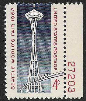 # 1196 - Seattle World Fair - MNH - plate number